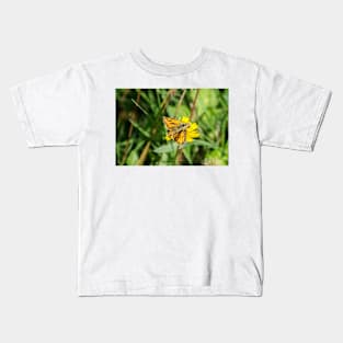 42914 orange butterfly Kids T-Shirt